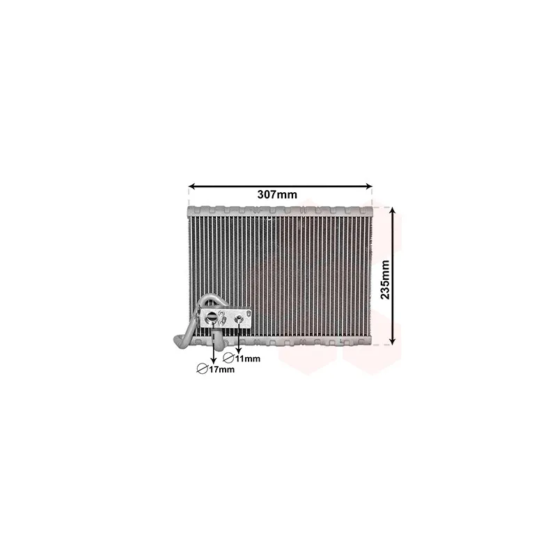 Évaporateur climatisation VAN WEZEL 4000V401