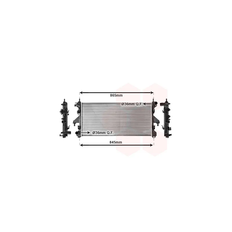 Radiateur, refroidissement du moteur VAN WEZEL 40012305