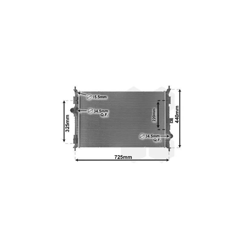 Radiateur, refroidissement du moteur VAN WEZEL 40012386