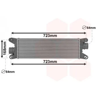 Intercooler, échangeur VAN WEZEL 40014701