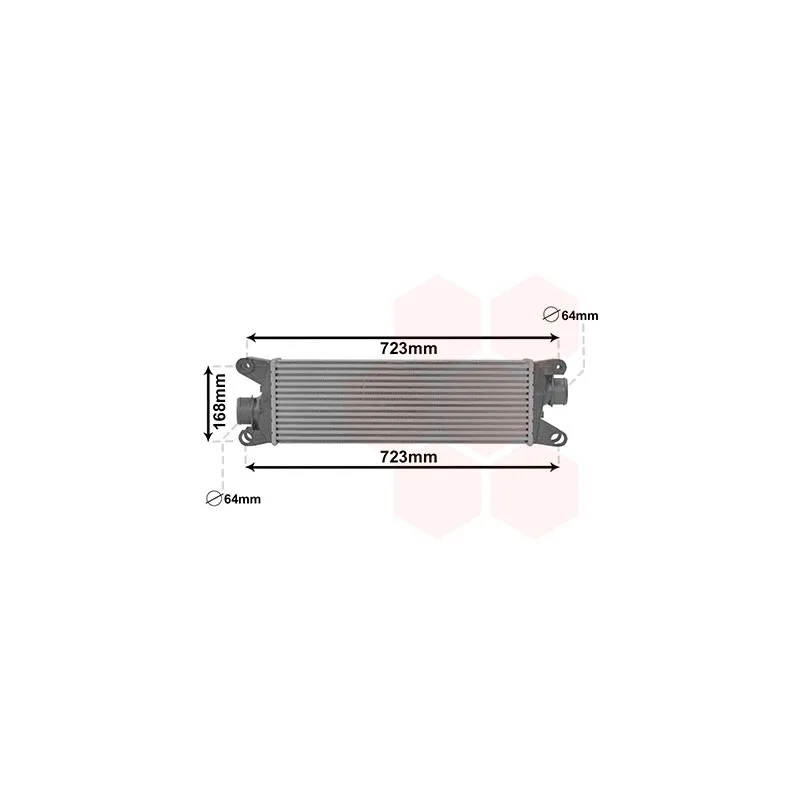 Intercooler, échangeur VAN WEZEL 40014701