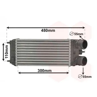 Intercooler, échangeur VAN WEZEL 40014702