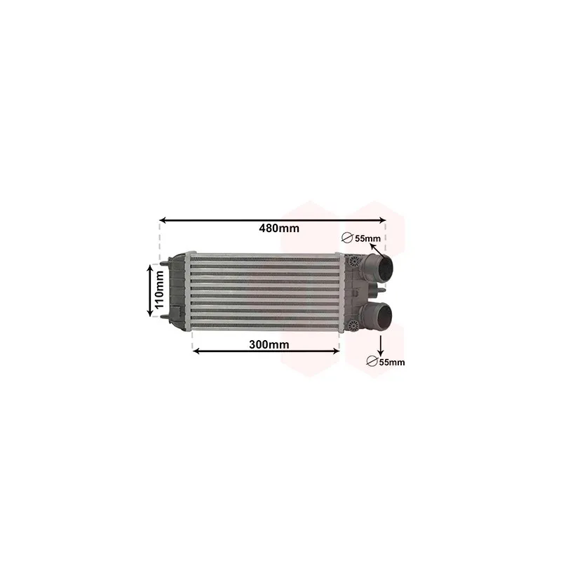 Intercooler, échangeur VAN WEZEL 40014702