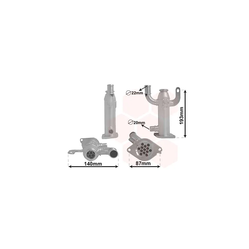 Intercooler, échangeur VAN WEZEL 40014707