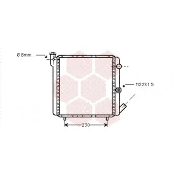 Radiateur, refroidissement du moteur VAN WEZEL 43002016