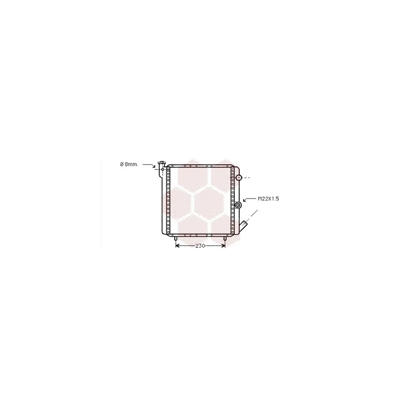 Radiateur, refroidissement du moteur VAN WEZEL 43002016