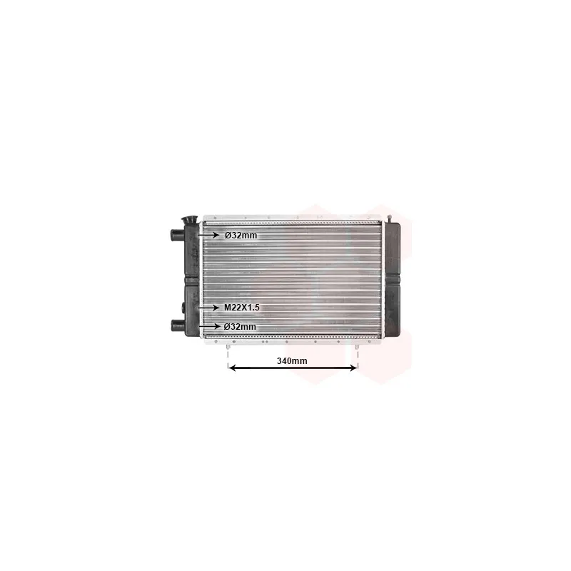 Radiateur, refroidissement du moteur VAN WEZEL 43002022