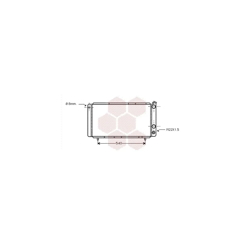 Radiateur, refroidissement du moteur VAN WEZEL 43002025