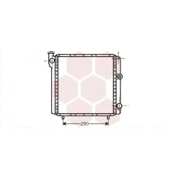 Radiateur, refroidissement du moteur VAN WEZEL 43002040