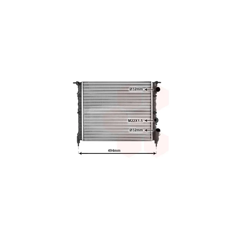 Radiateur, refroidissement du moteur VAN WEZEL 43002043