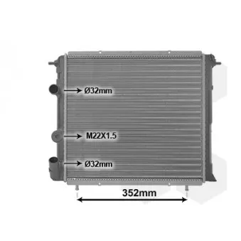 Radiateur, refroidissement du moteur VAN WEZEL 43002053