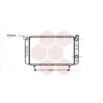 Radiateur, refroidissement du moteur VAN WEZEL 43002058