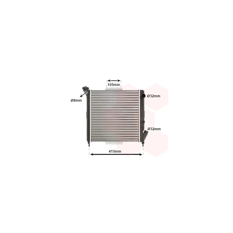 Radiateur, refroidissement du moteur VAN WEZEL 43002063