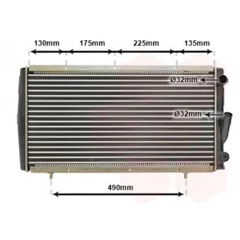 Radiateur, refroidissement du moteur VAN WEZEL 43002084
