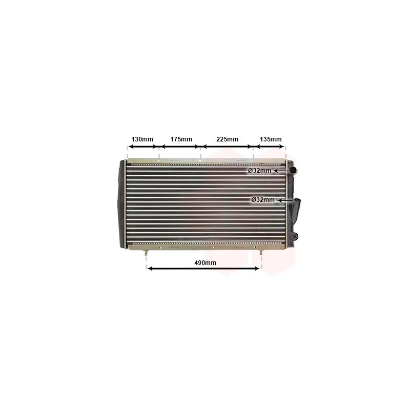 Radiateur, refroidissement du moteur VAN WEZEL 43002084