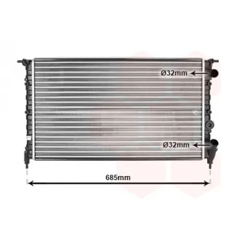 Radiateur, refroidissement du moteur VAN WEZEL 43002115