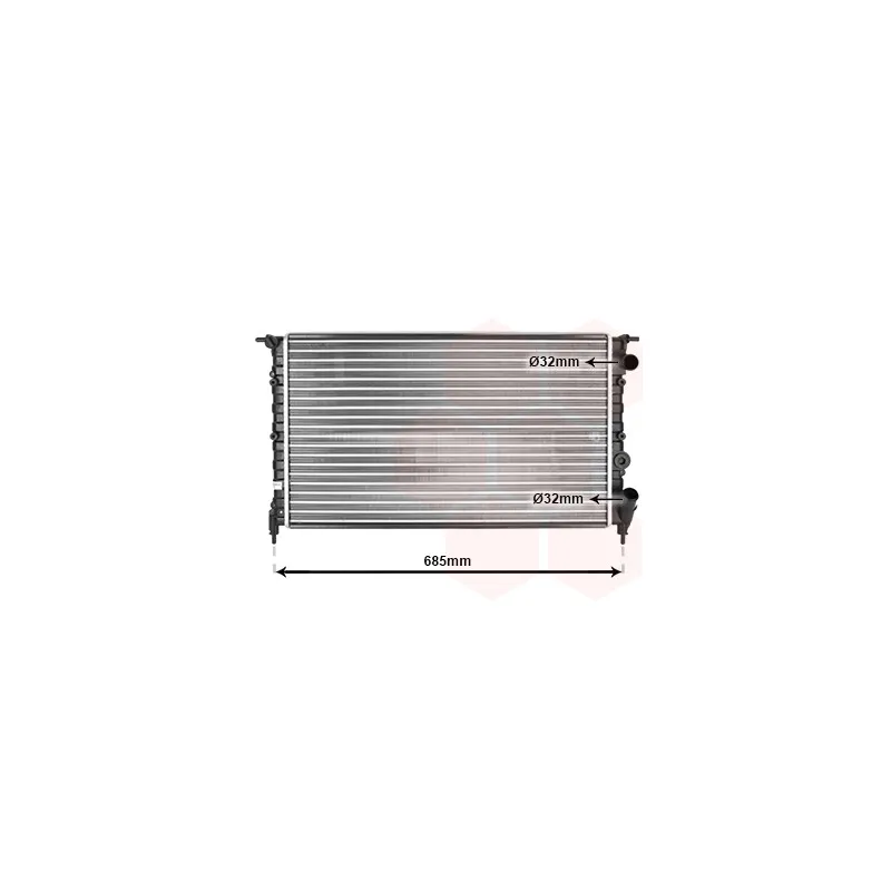 Radiateur, refroidissement du moteur VAN WEZEL 43002115