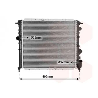 Radiateur, refroidissement du moteur VAN WEZEL 43002119