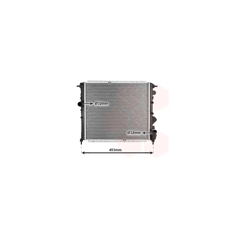 Radiateur, refroidissement du moteur VAN WEZEL 43002119