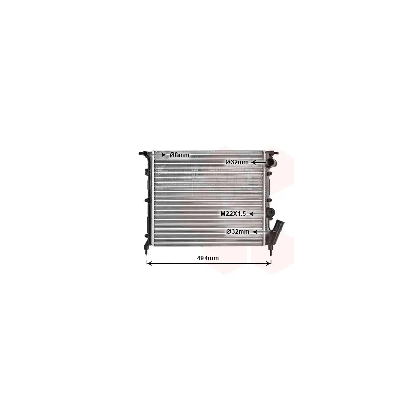 Radiateur, refroidissement du moteur VAN WEZEL 43002132