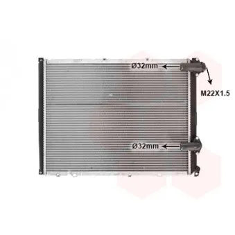 Radiateur, refroidissement du moteur VAN WEZEL 43002140