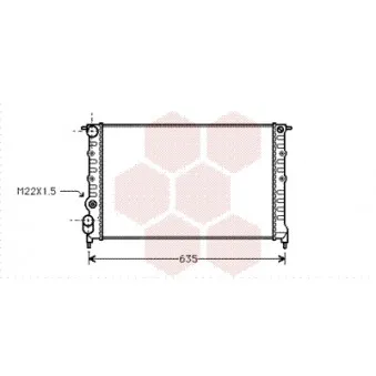Radiateur, refroidissement du moteur VAN WEZEL 43002149