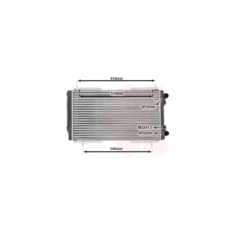 Radiateur, refroidissement du moteur VAN WEZEL 43002155