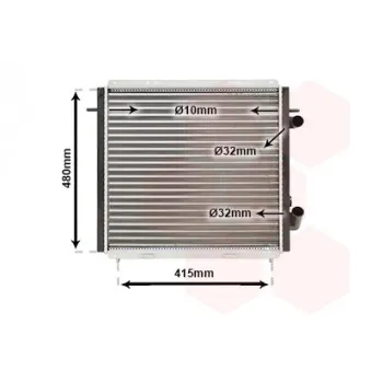 Radiateur, refroidissement du moteur VAN WEZEL 43002159