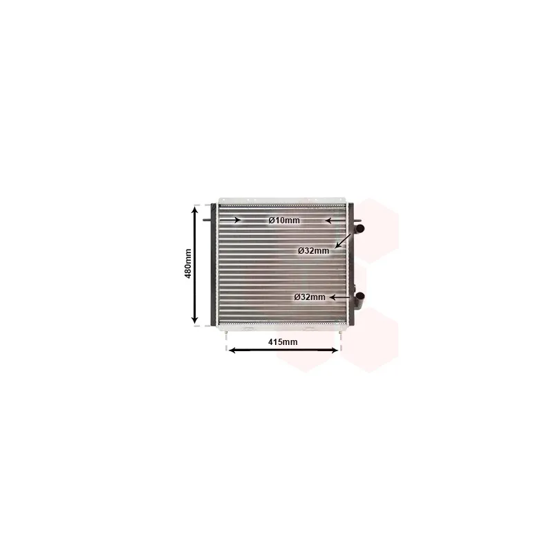 Radiateur, refroidissement du moteur VAN WEZEL 43002159