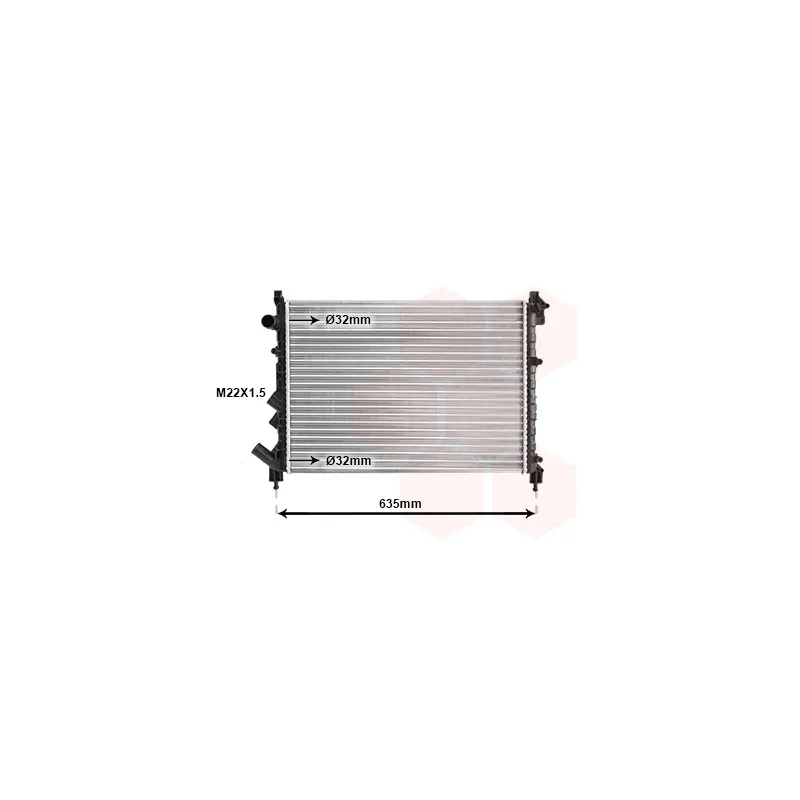 Radiateur, refroidissement du moteur VAN WEZEL 43002164