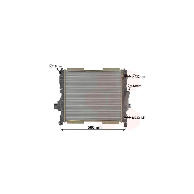 Radiateur, refroidissement du moteur VAN WEZEL 43002167