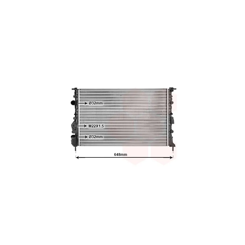 Radiateur, refroidissement du moteur VAN WEZEL 43002198