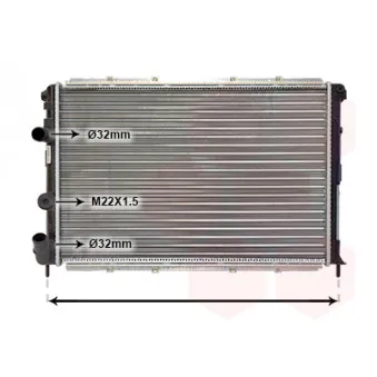 Radiateur, refroidissement du moteur VAN WEZEL 43002199