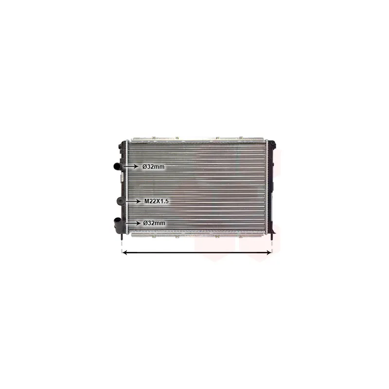 Radiateur, refroidissement du moteur VAN WEZEL 43002199