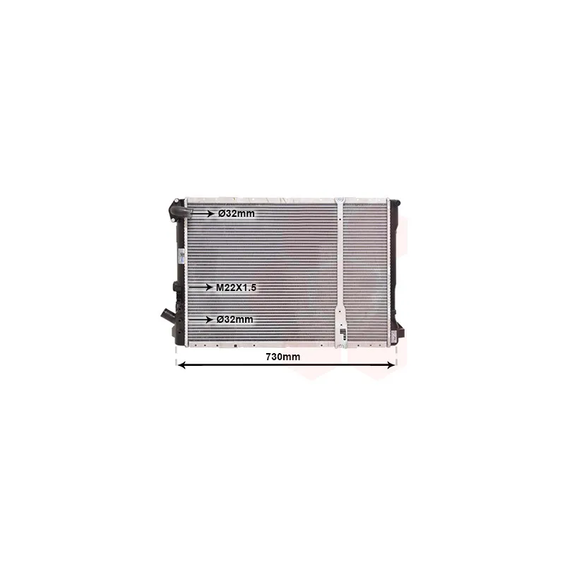 Radiateur, refroidissement du moteur VAN WEZEL 43002209