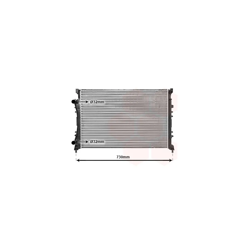 Radiateur, refroidissement du moteur VAN WEZEL 43002233