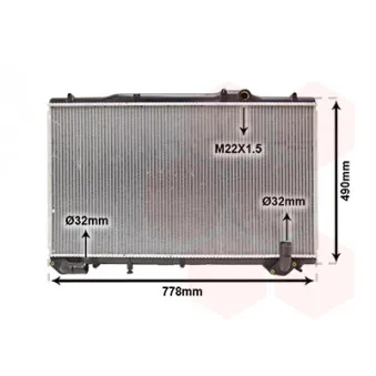Radiateur, refroidissement du moteur VAN WEZEL 43002240