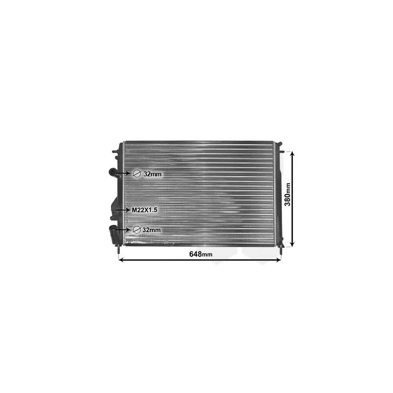 Radiateur, refroidissement du moteur VAN WEZEL 43002241