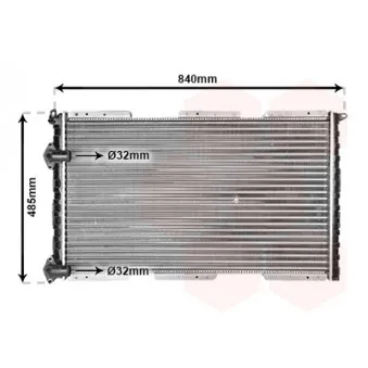 Radiateur, refroidissement du moteur VAN WEZEL 43002257