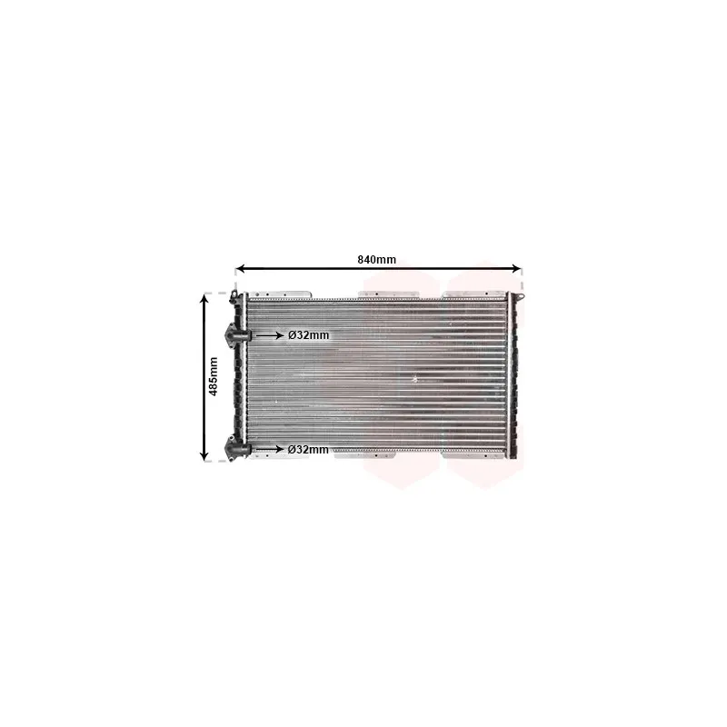 Radiateur, refroidissement du moteur VAN WEZEL 43002257