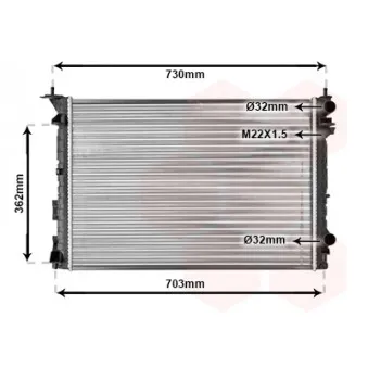 Radiateur, refroidissement du moteur VAN WEZEL