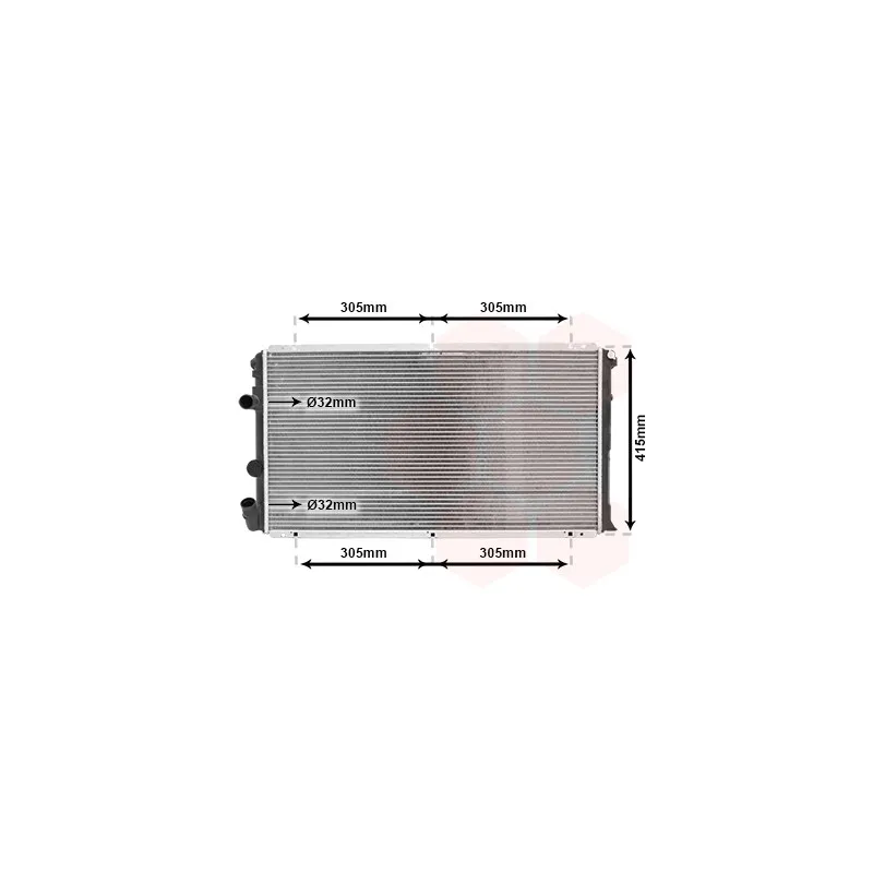 Radiateur, refroidissement du moteur VAN WEZEL 43002263