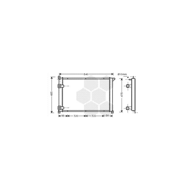 Radiateur, refroidissement du moteur VAN WEZEL 43002265