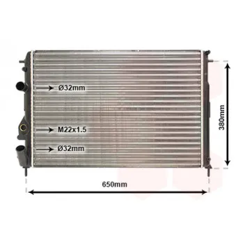 Radiateur, refroidissement du moteur VAN WEZEL 43002266