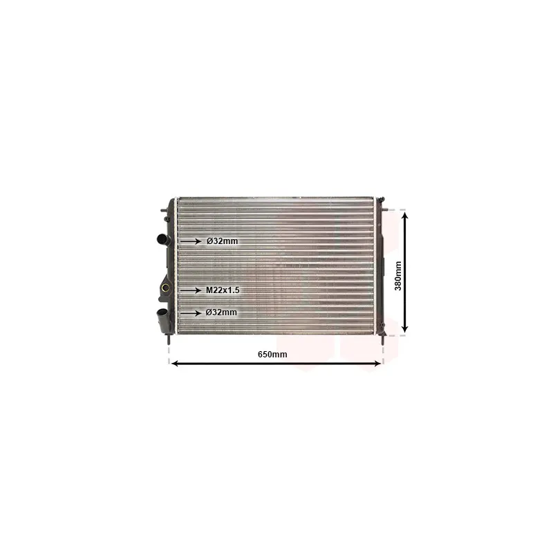 Radiateur, refroidissement du moteur VAN WEZEL 43002266
