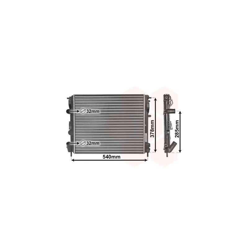 Radiateur, refroidissement du moteur VAN WEZEL 43002269