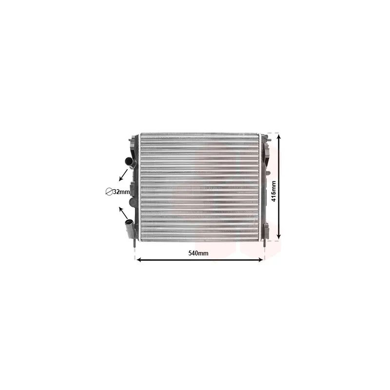 Radiateur, refroidissement du moteur VAN WEZEL 43002270