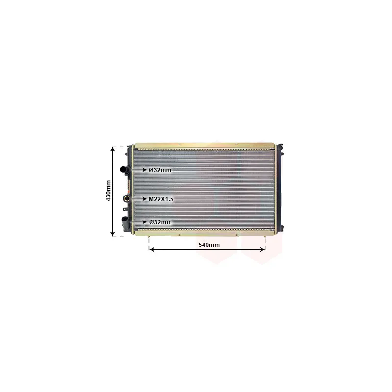 Radiateur, refroidissement du moteur VAN WEZEL 43002274
