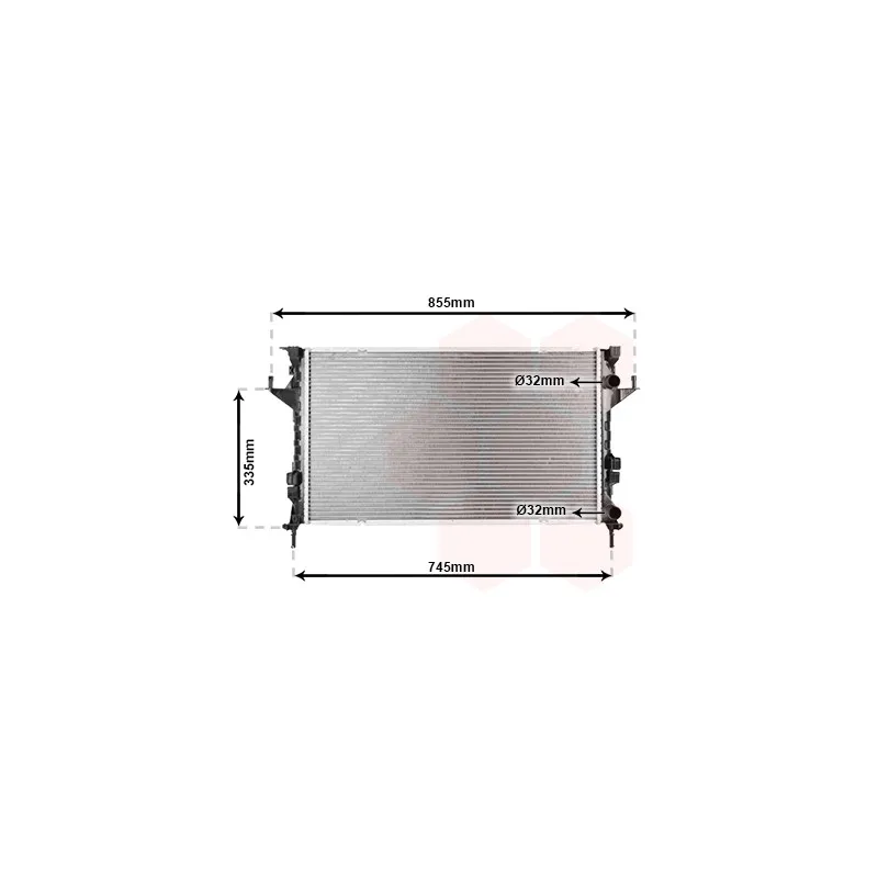 Radiateur, refroidissement du moteur VAN WEZEL 43002291