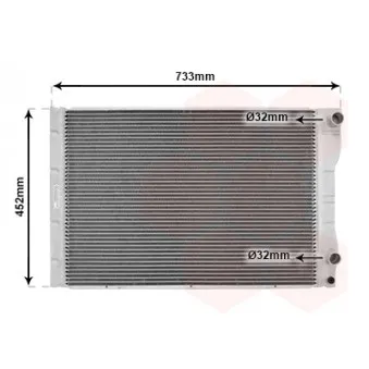 Radiateur, refroidissement du moteur VAN WEZEL 43002293